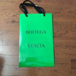 Bottega Veneta Green Tote with Black Accents